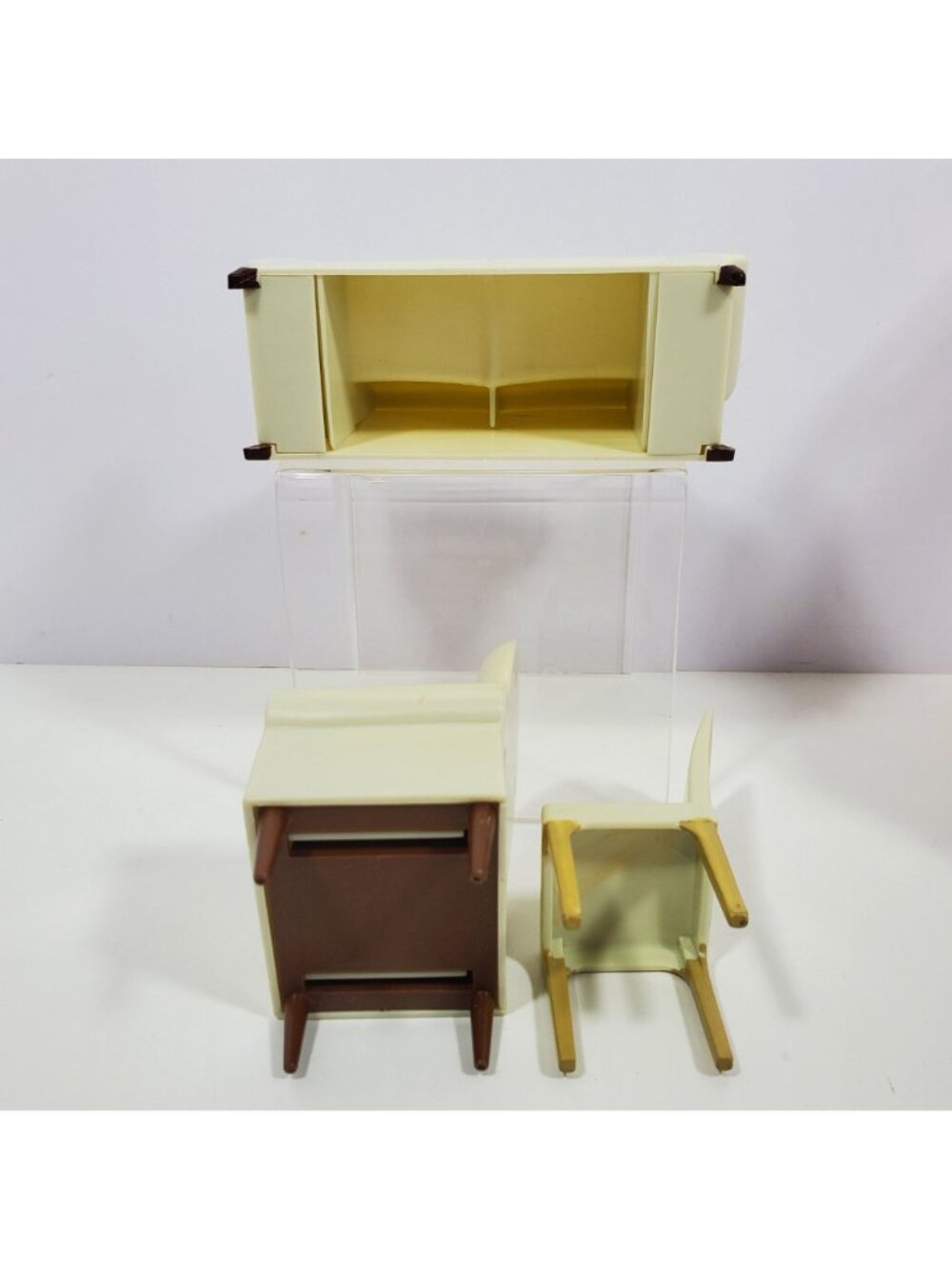 Couch Armchair Dining Chair Vintage Plastic Unmarked Dollhouse Furniture Lot - Picture 5 of 13